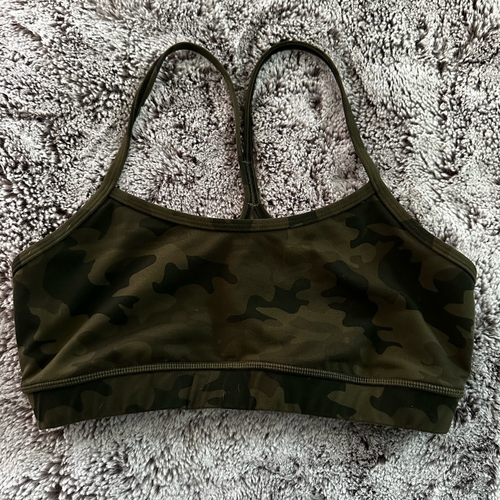 Lululemon Flow Y bra camouflage size 8